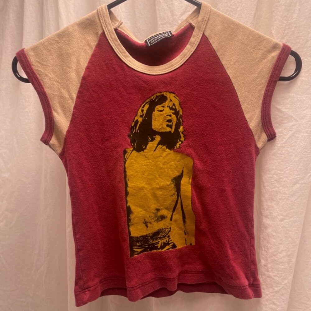 Mick jagger tshirt, small, slightly cropped